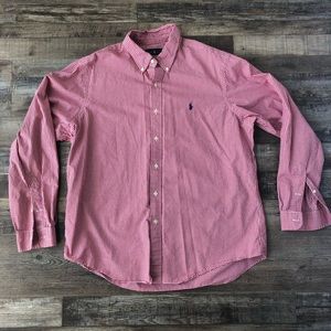 Ralph Lauren Red and White Gingham Button Down